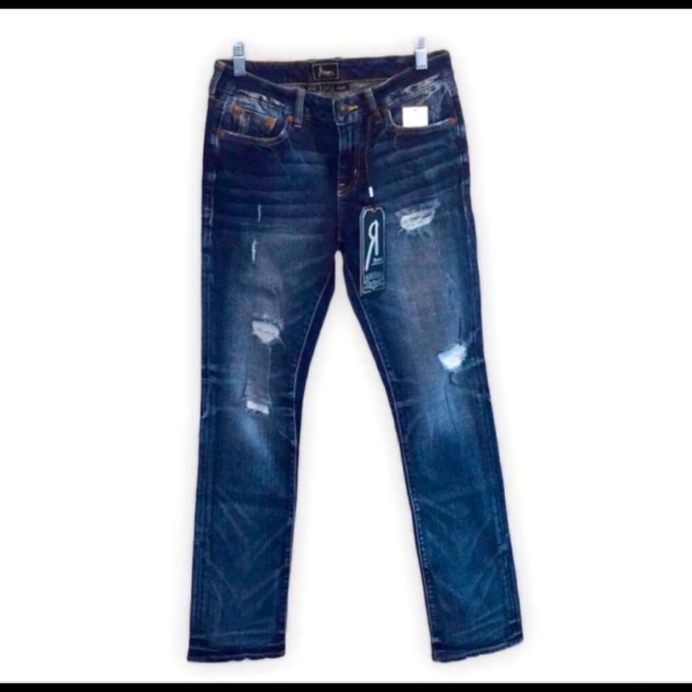 Remix by Rock Revival Mid Rise Straight Leg Jeans 👖 Size 27 NWT